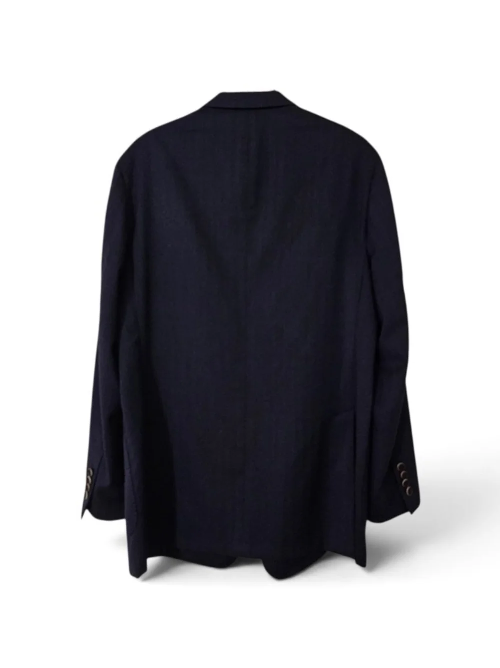Samuelsohn 43L Navy Herringbone Wool Blazer Sport Coat Canada 2 Button Luxury